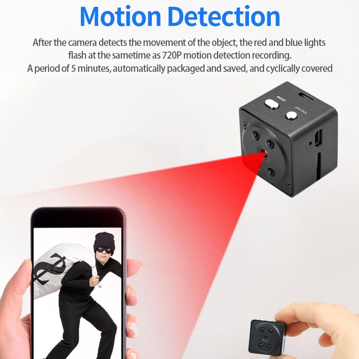 Mini Camera Home Safety HD 1080P Camera HD Home Sport Cam Video Camcorder DVR with Night Vision for Indoor and Outdoor