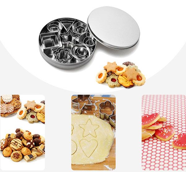 24 Pieces Mini Stainless Steel Cookie Cutter Set