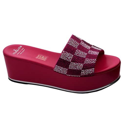 Nila & Nila Wedge Slippers - Pink