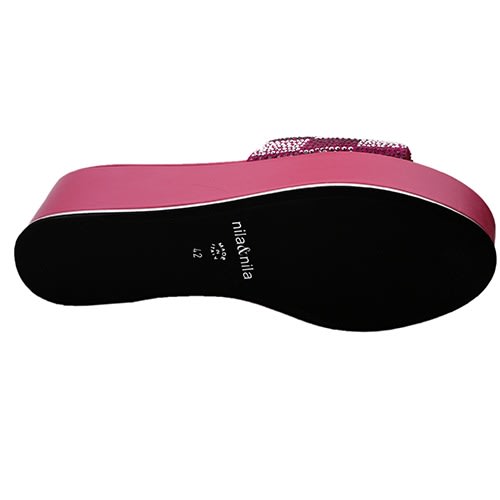 Nila & Nila Wedge Slippers - Pink