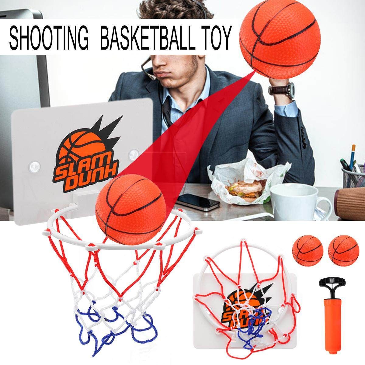 Min Basketball Stand Set Indoor Hoop Board Net Ring Hanging Basket Bath Toy Gift