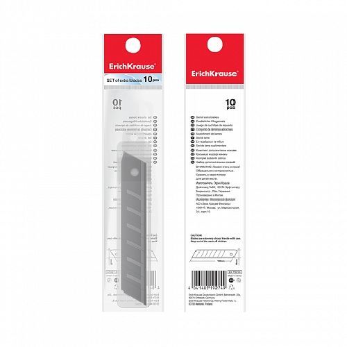 STATIONARY CUTTING UTILITY KNIFES BLADES IN A PACKAGE OF 10 PIECES.