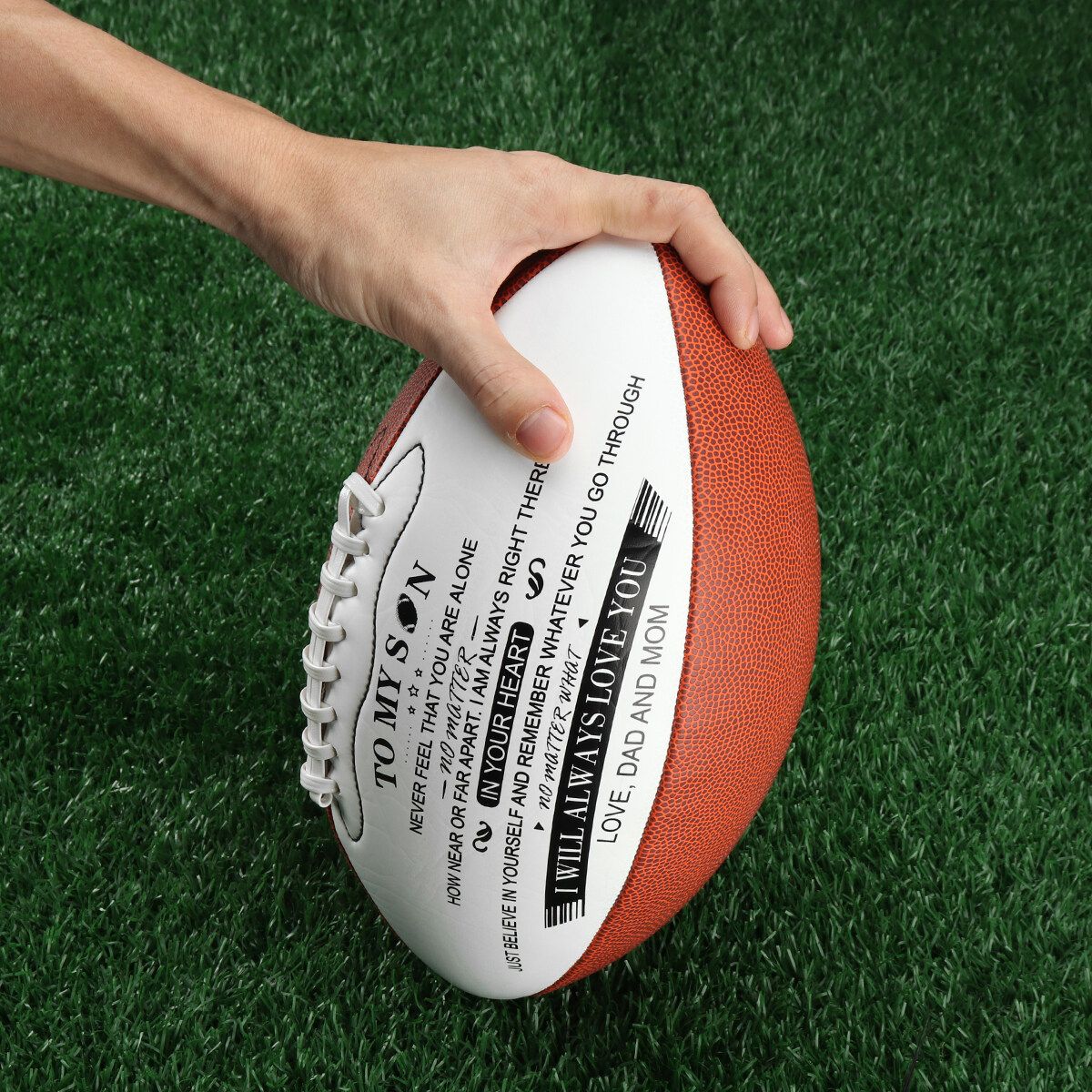 To My Son Dad Engraved American Football Training Exercise No.9 Gift Anniversary Birthday