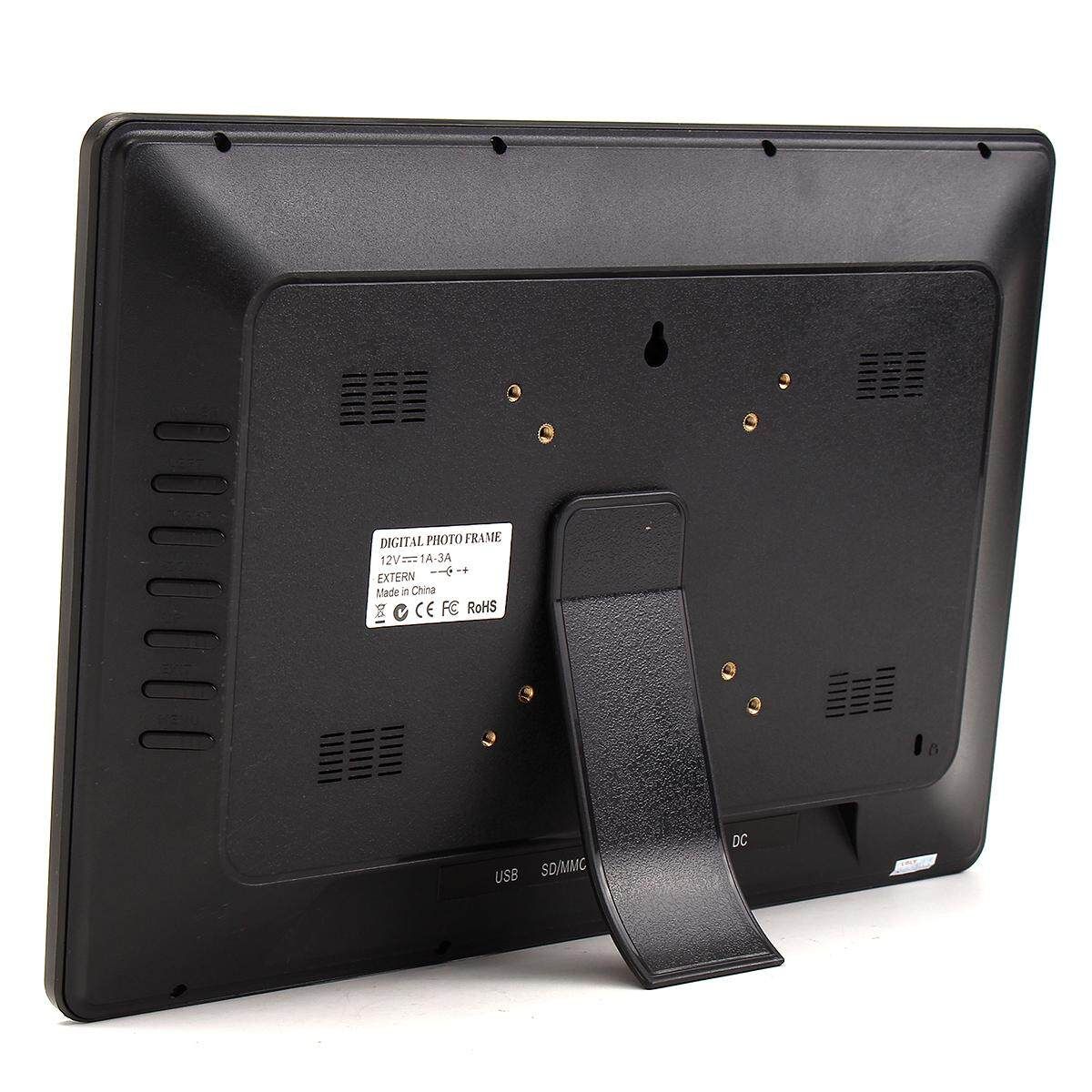15.6" 1080p HD LCD Digital Photo Frame Picture MP4 Movie Player Remote Control Black