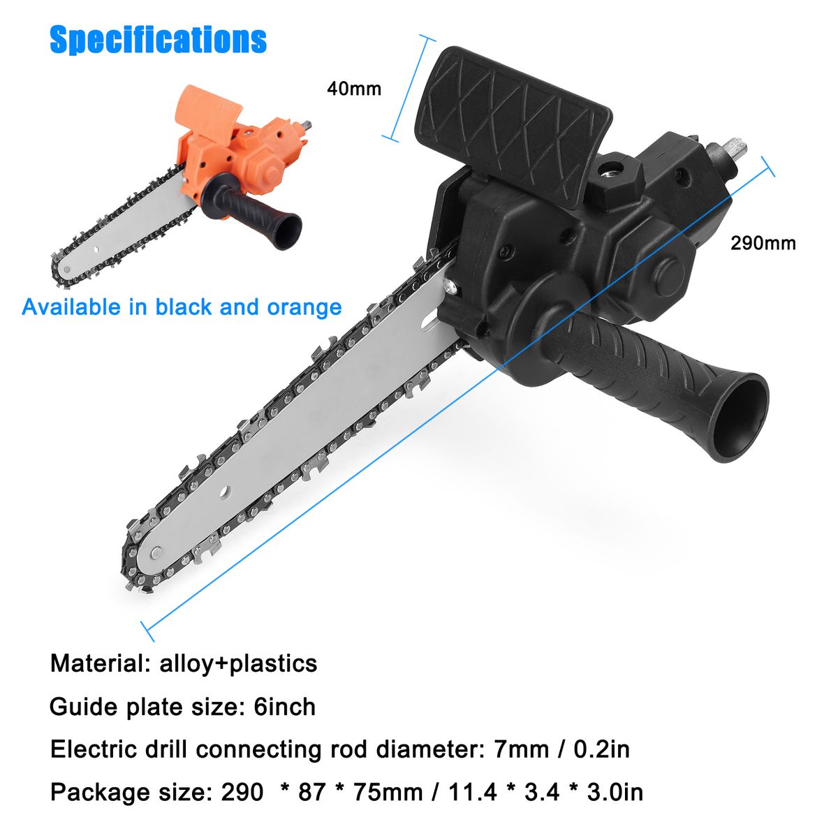 6 Inch Electric Drill Modified To Electric Chainsaw Tool