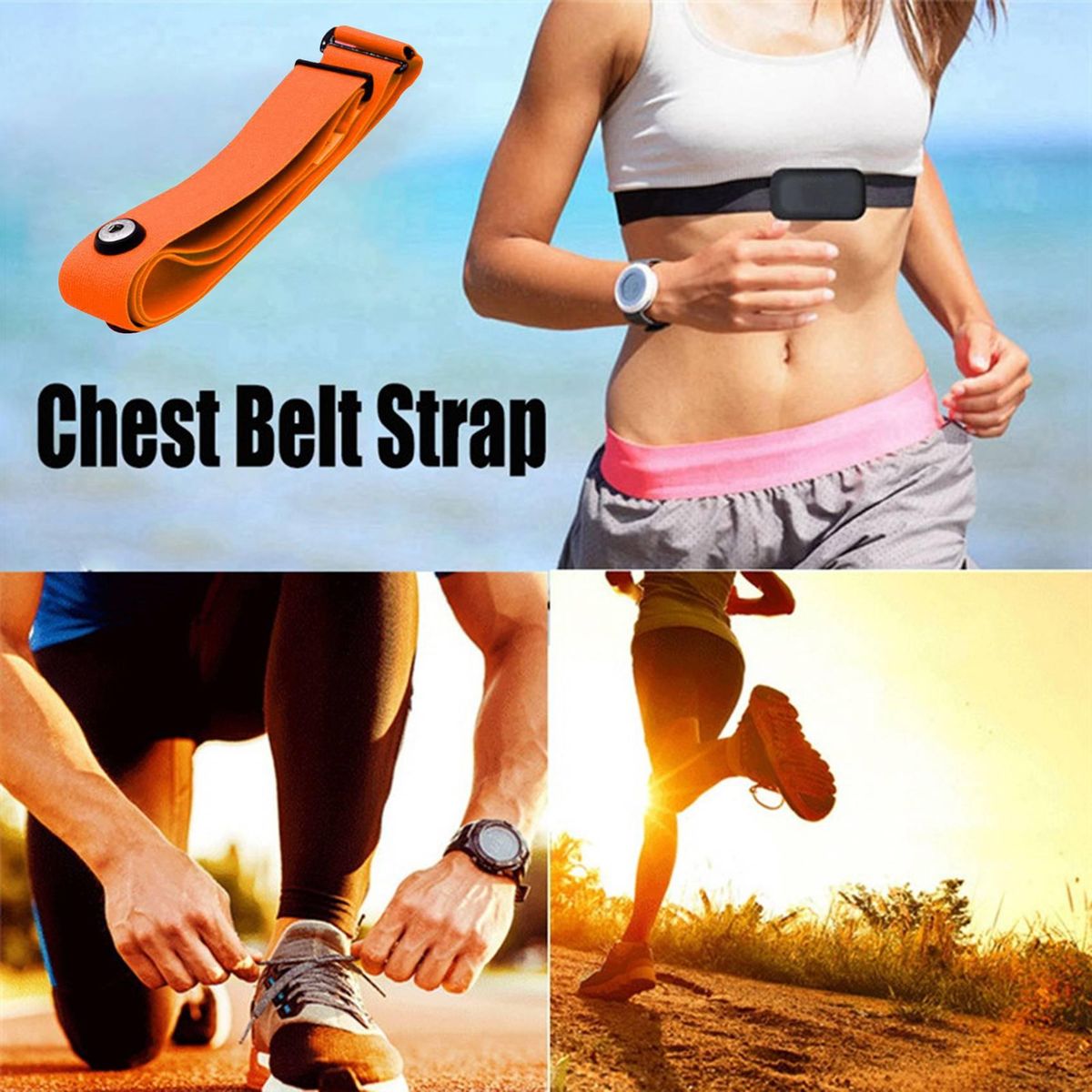 Magene Heart Rate Chest Belt Adjustable Elastic Strap for Polar Wahoo Garmin Sports Monitor Heart Rate Rate Belt