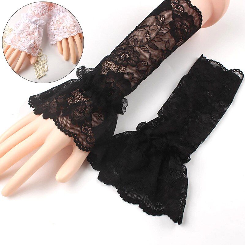 Detachable Cuffs Lace Ruffles Elbow Sleeve Cuff Fake Sleeve