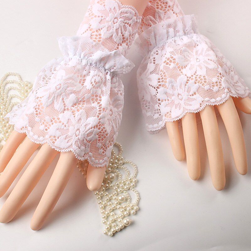 Detachable Cuffs Lace Ruffles Elbow Sleeve Cuff Fake Sleeve