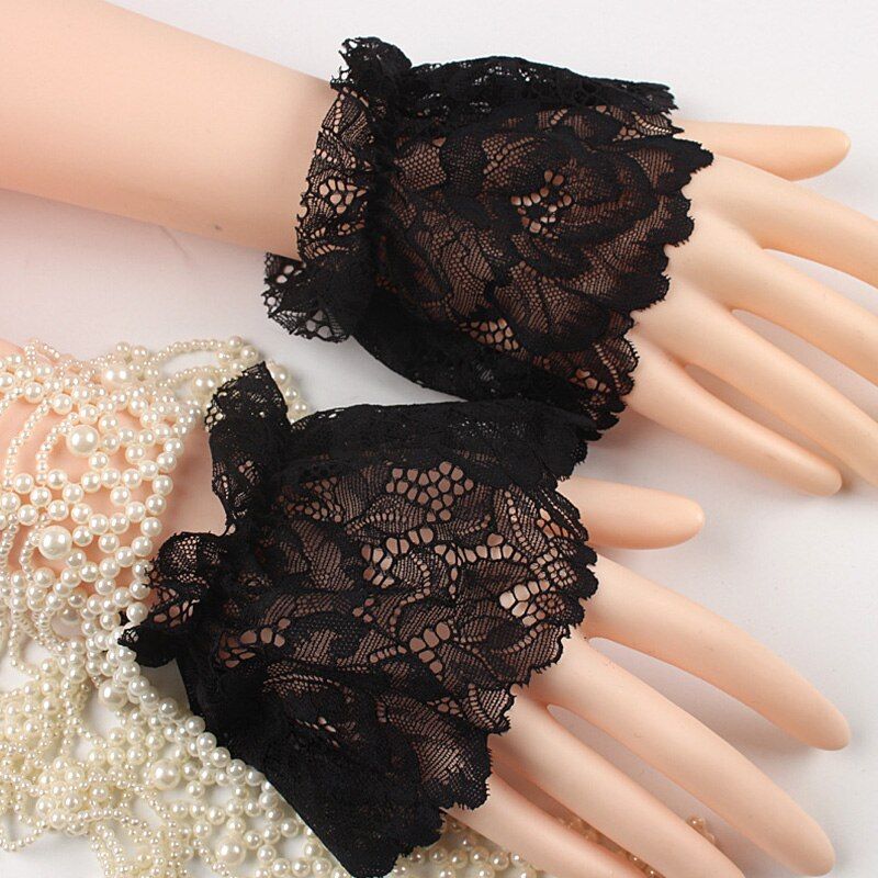 Detachable Cuffs Lace Ruffles Elbow Sleeve Cuff Fake Sleeve