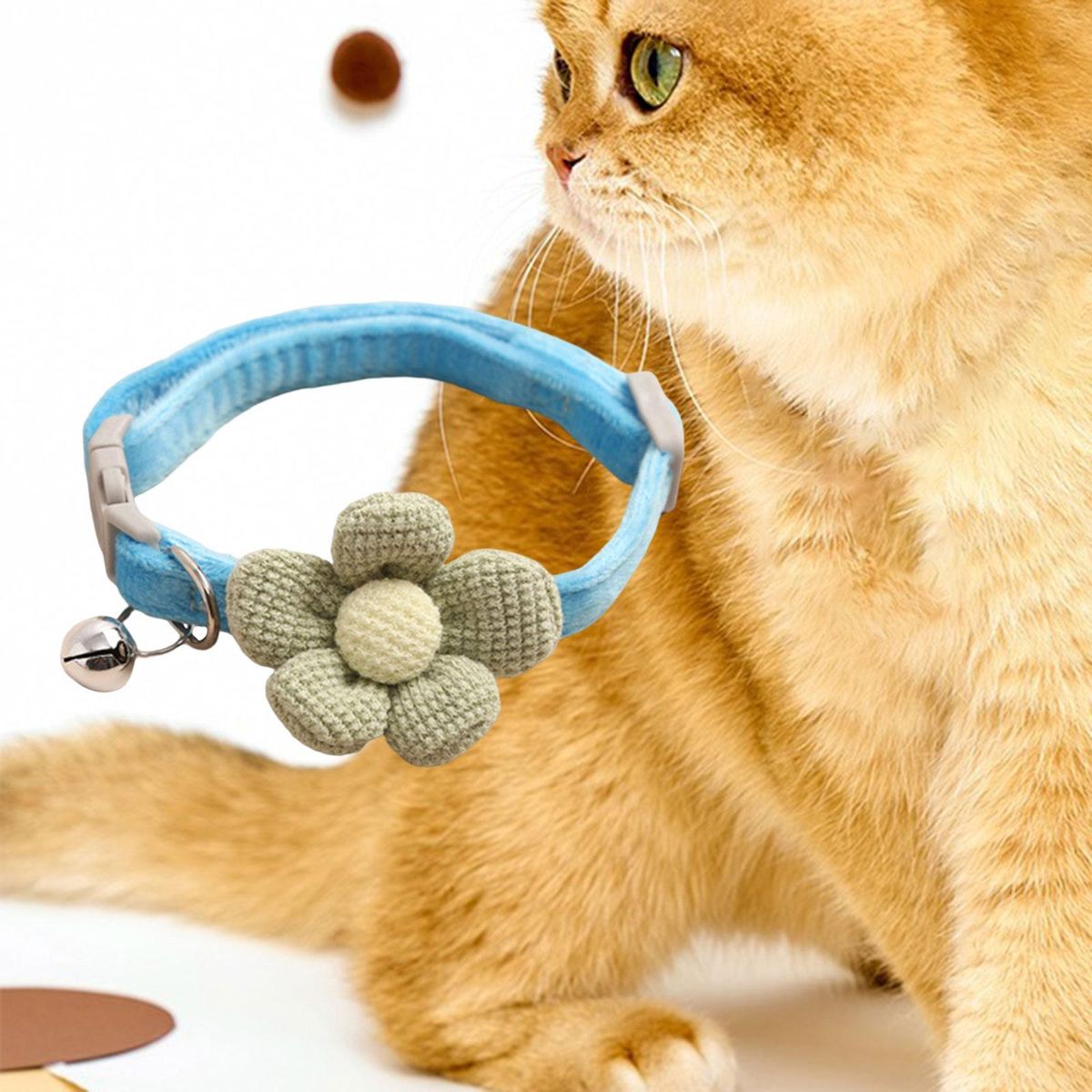 Cat Collar Necklace With Bell Lightweight Charm For Small