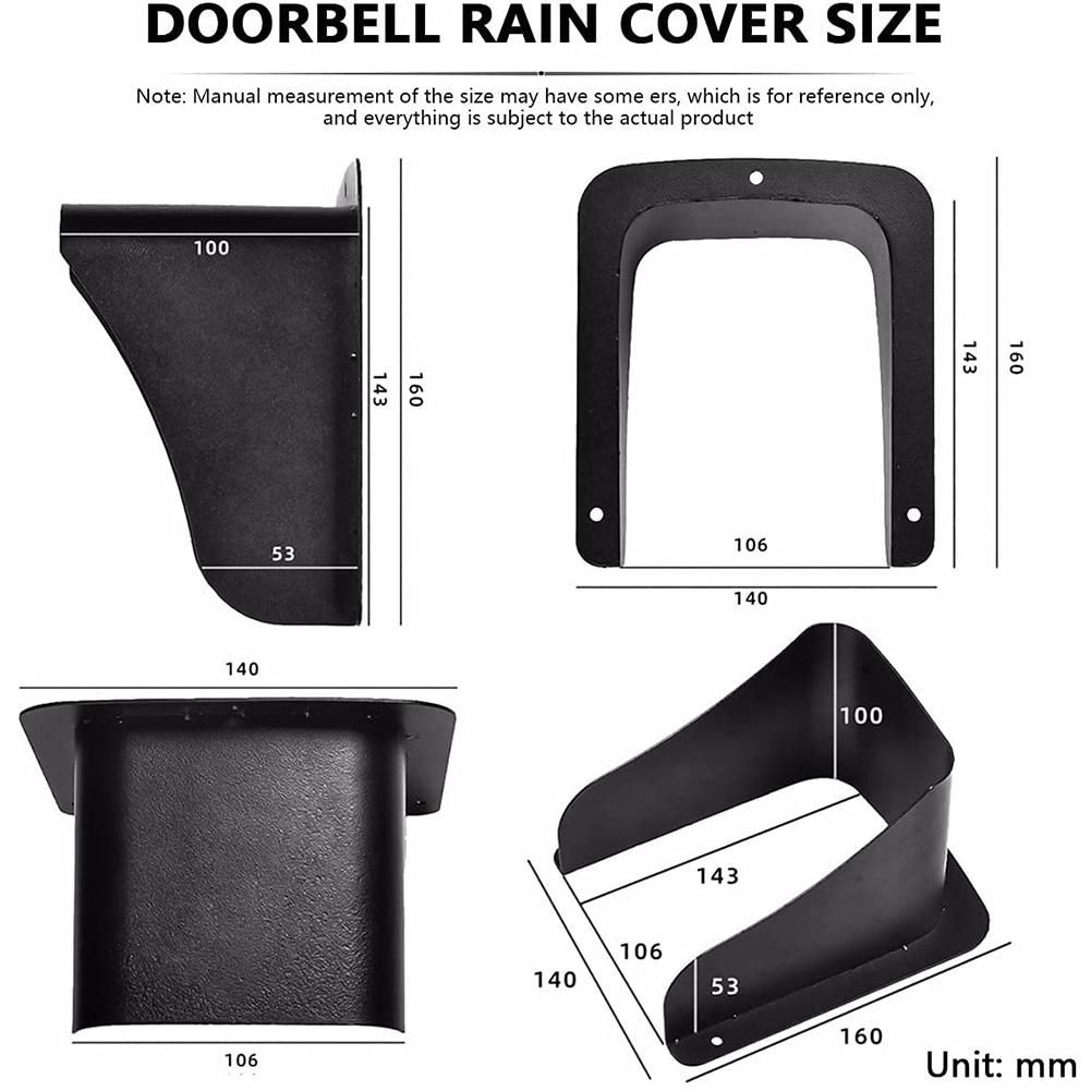 Video Doorbell Rain Cover Metal Door Bells Access Control Housing for Keyboard Controller Access Doorbell Intercom