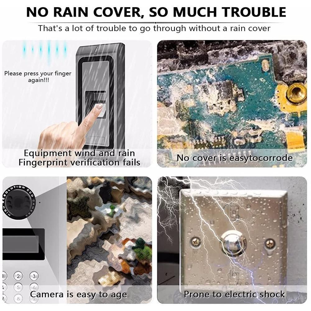 Video Doorbell Rain Cover Metal Door Bells Access Control Housing for Keyboard Controller Access Doorbell Intercom