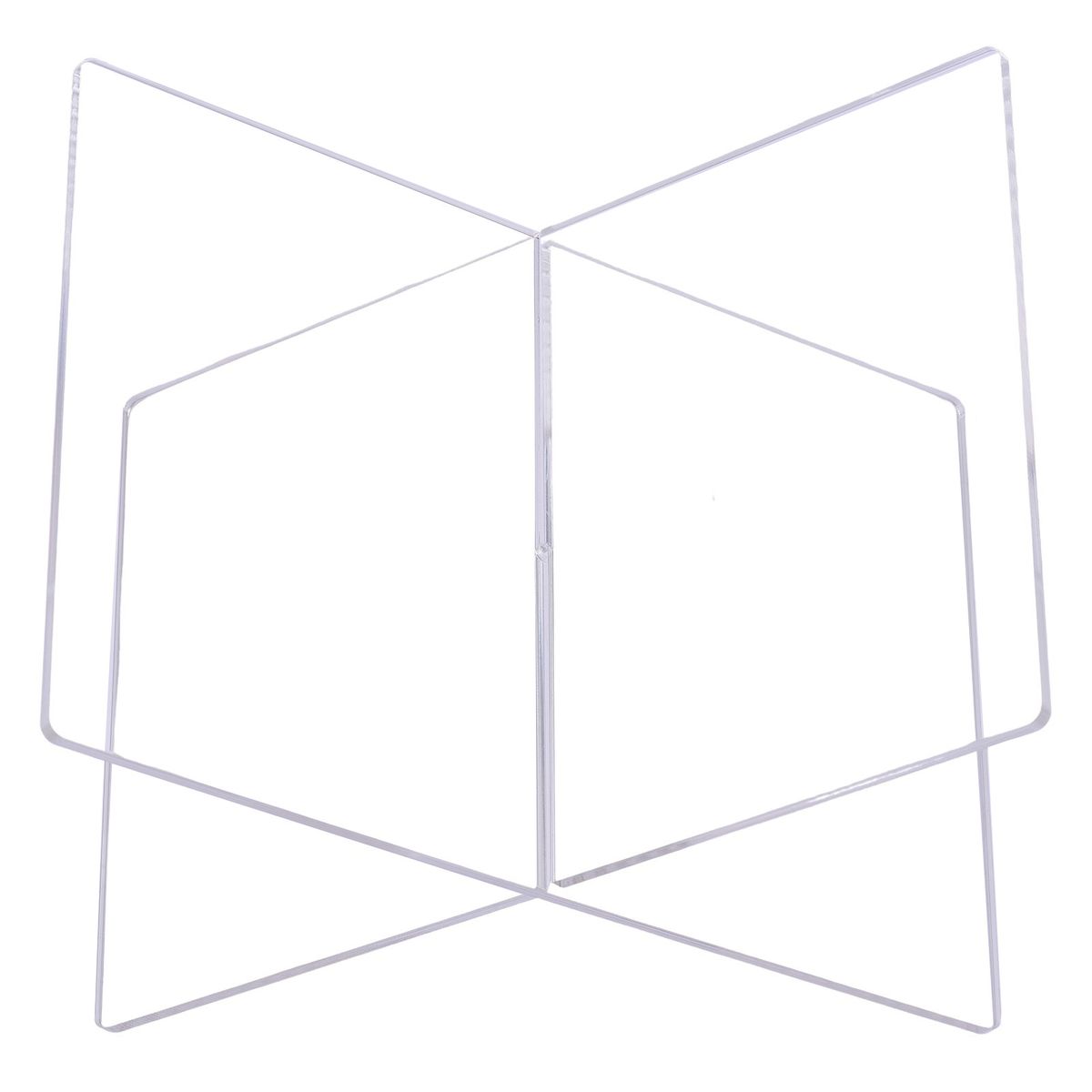 Acrylic Book Stand Displaying Shelf X-Shaped Book Rack For