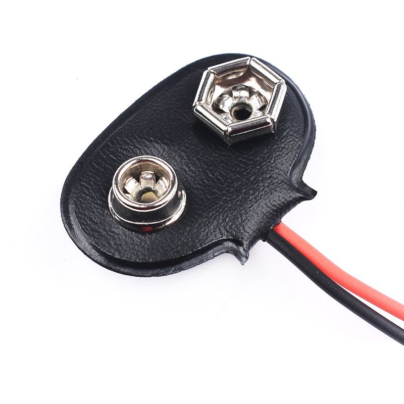 10Pcs 15cm Black Red Cable Connection 9V Clips Connector