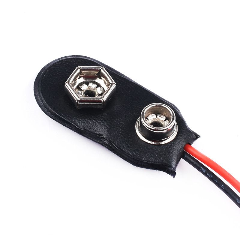 10Pcs 15cm Black Red Cable Connection 9V Clips Connector