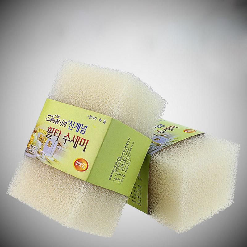 2Pcs Sponge Brush Plate Dish Cloth Washing Cleaning-White