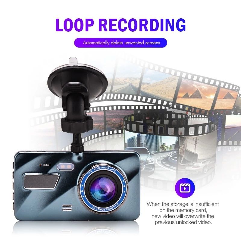 Car DVR Dash Cam Video Recorder HD Car Camera 3.6"Cycle Recording Night Vision G-sensor Dashcam