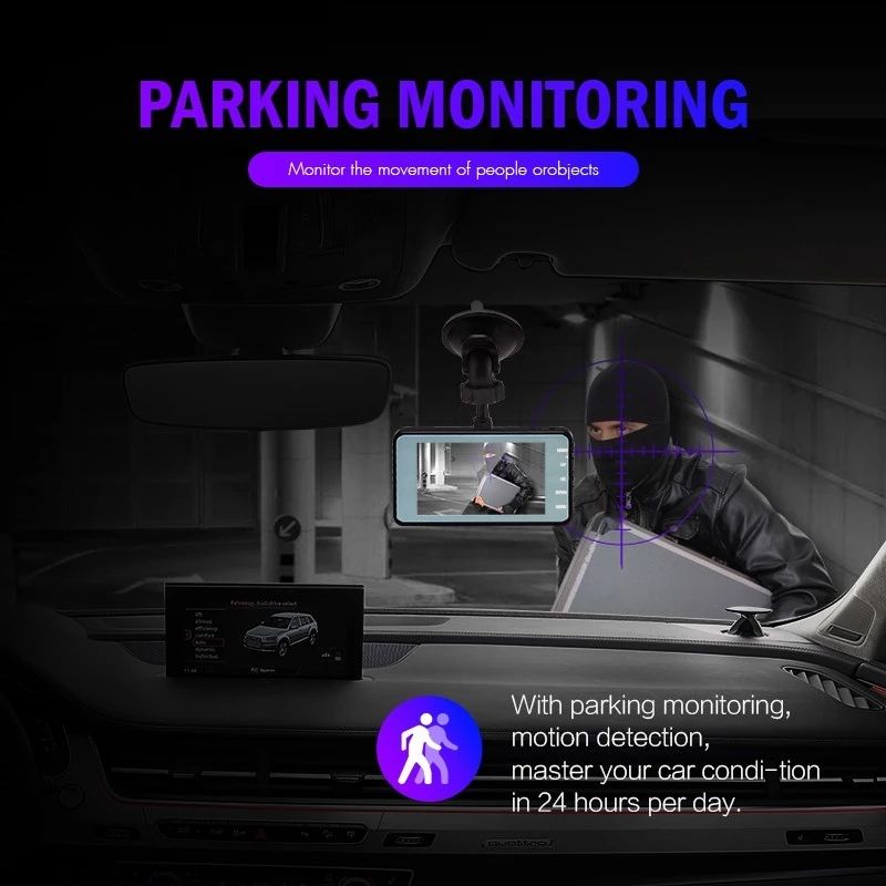 Car DVR Dash Cam Video Recorder HD Car Camera 3.6"Cycle Recording Night Vision G-sensor Dashcam