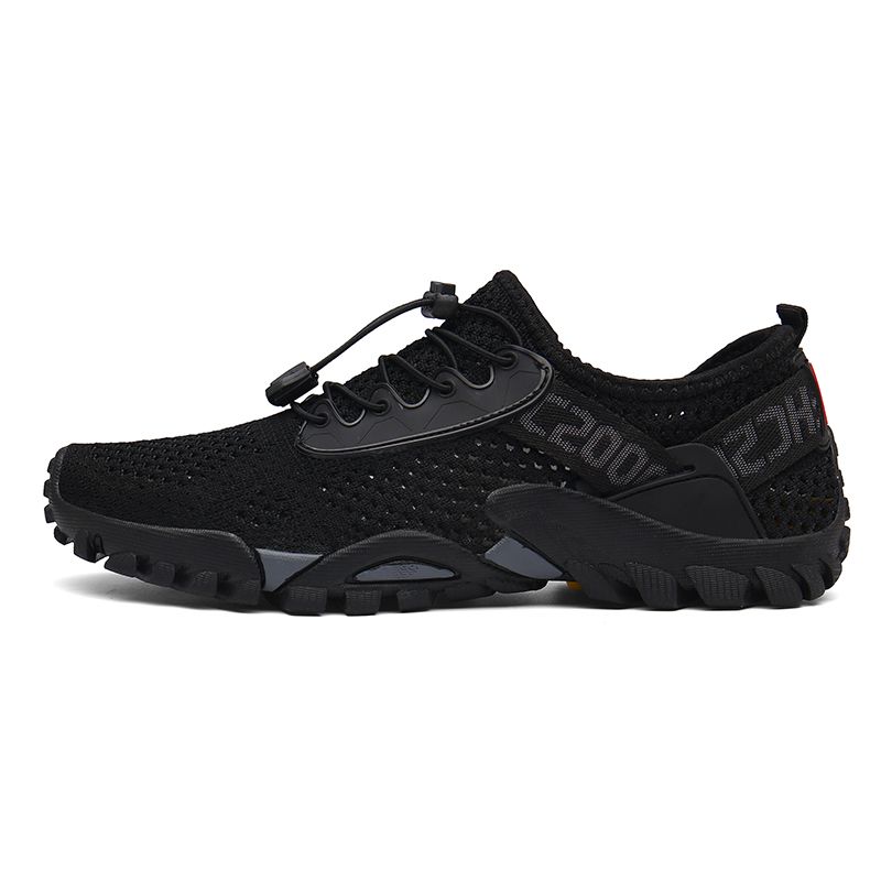 Trekking Hiking Shoes Men's Fashion Sneakers EUR Size 36-47 Non-Slip Breathable Climbing Mountain Shoes Male Ultra-Cool Outdoor Desert Training Sneakers Tactical Combat Shoes Quick-dry Water Shoes Black
