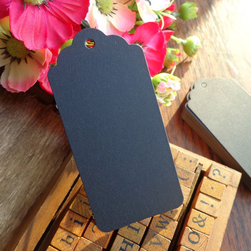 100pcs Bookmark Big Size Black Cardboard Blank Paper Tags