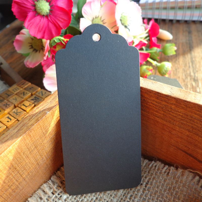 100pcs Bookmark Big Size Black Cardboard Blank Paper Tags