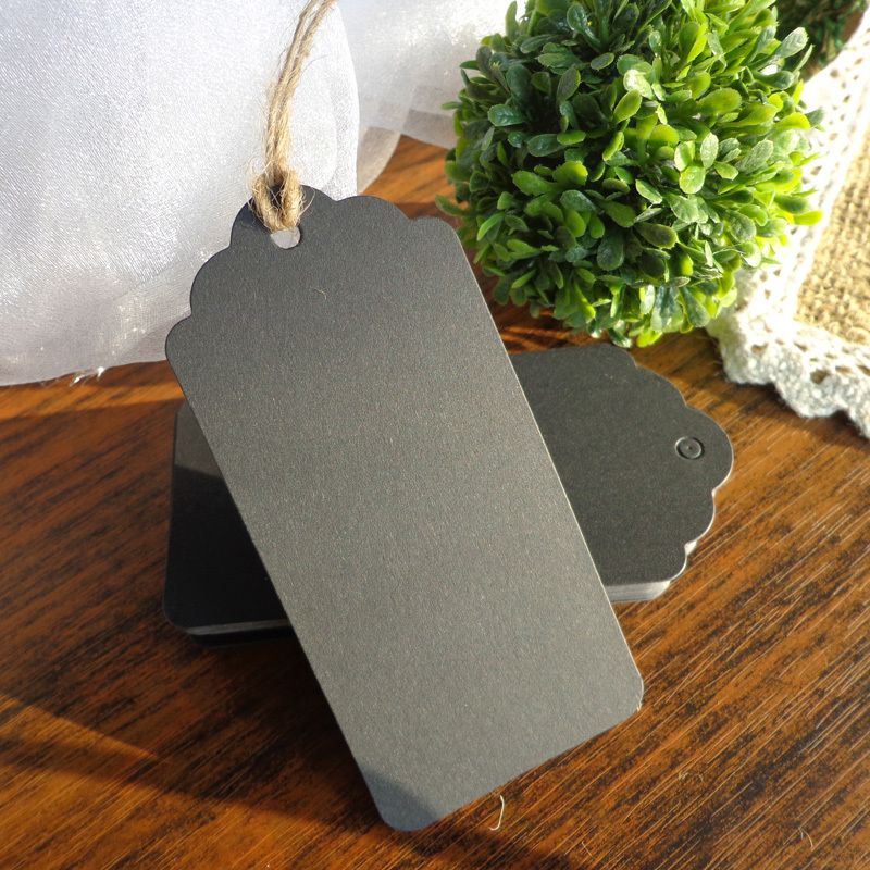 100pcs Bookmark Big Size Black Cardboard Blank Paper Tags