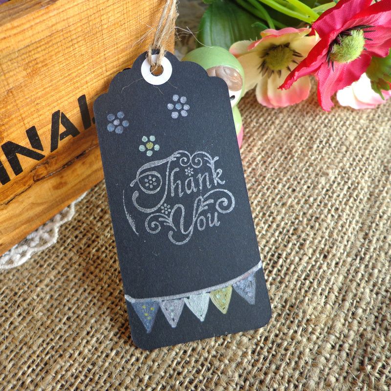 100pcs Bookmark Big Size Black Cardboard Blank Paper Tags