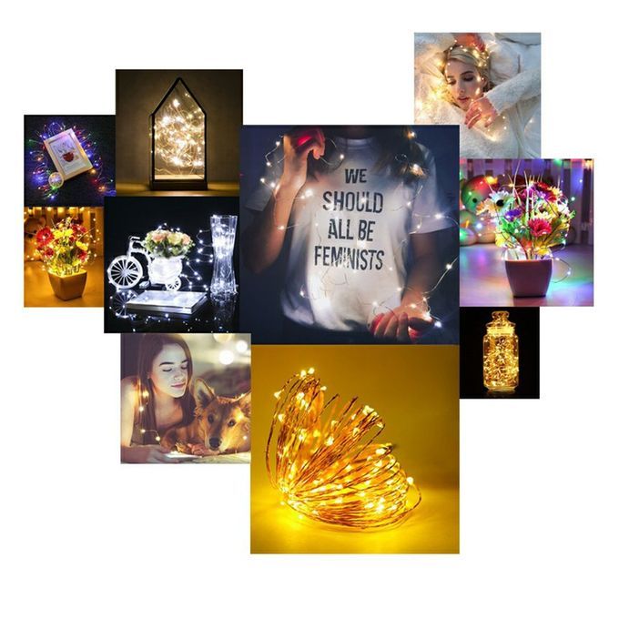USB  O Er Wire String Lights  Hristmas   De Oration Lights  O Er Wire Pra Ti Al Star String Lights-colorful-10 M 100 Lights