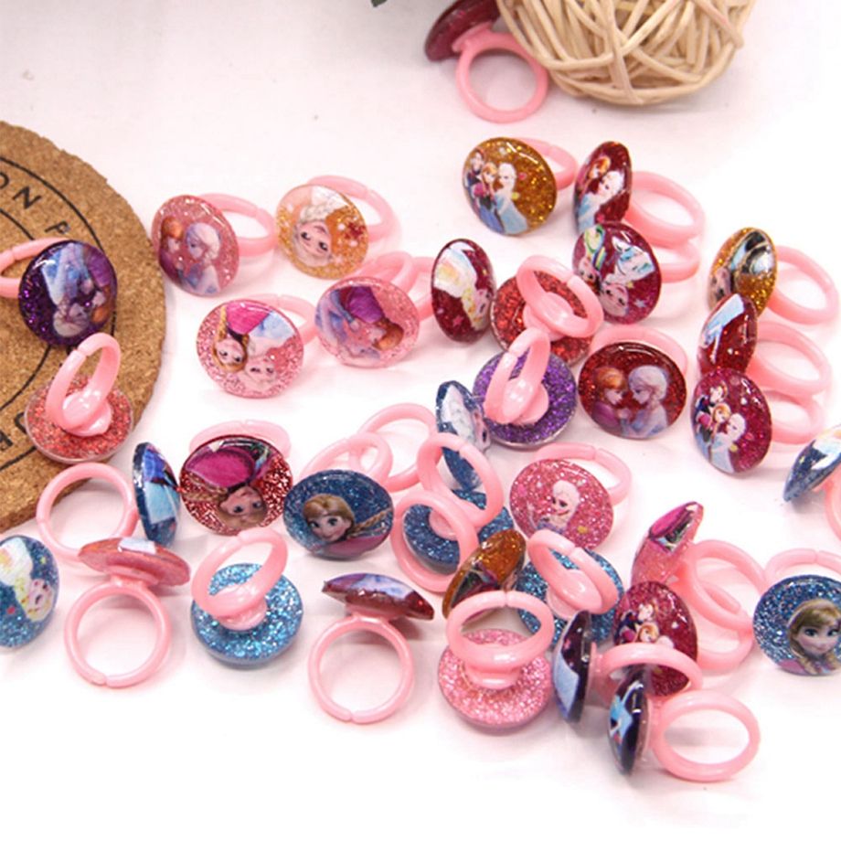 Frozen Children's Princess 10PCS Disney Candy Rings Cartoon