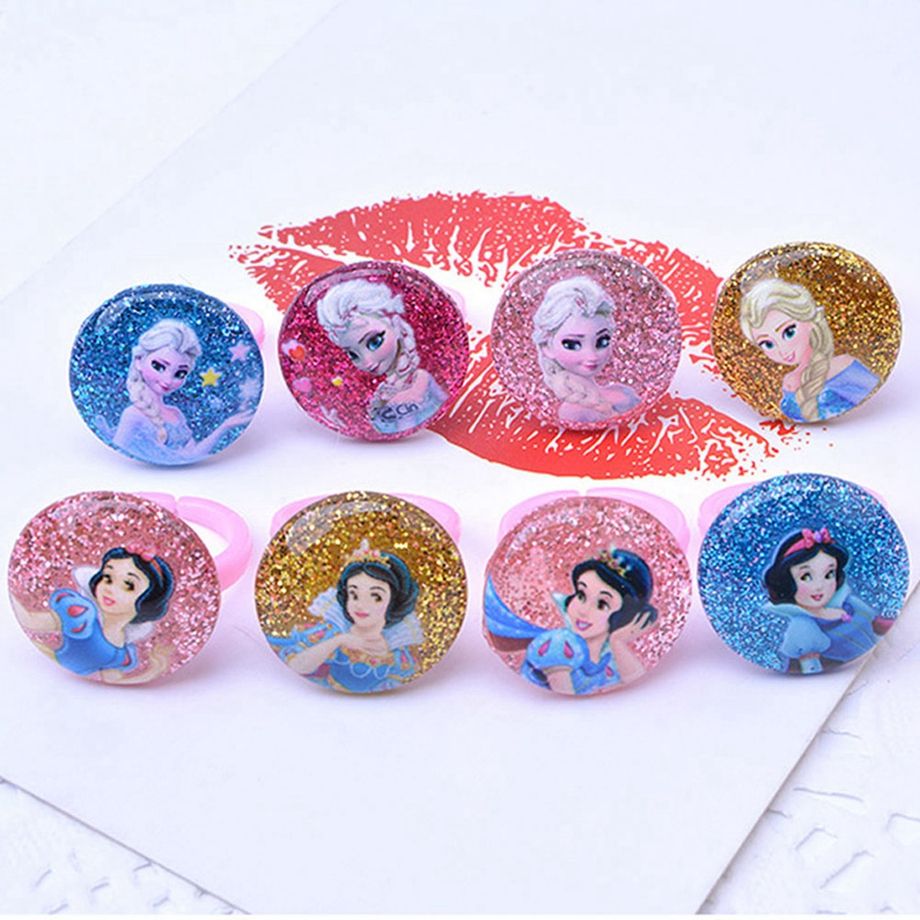 Frozen Children's Princess 10PCS Disney Candy Rings Cartoon