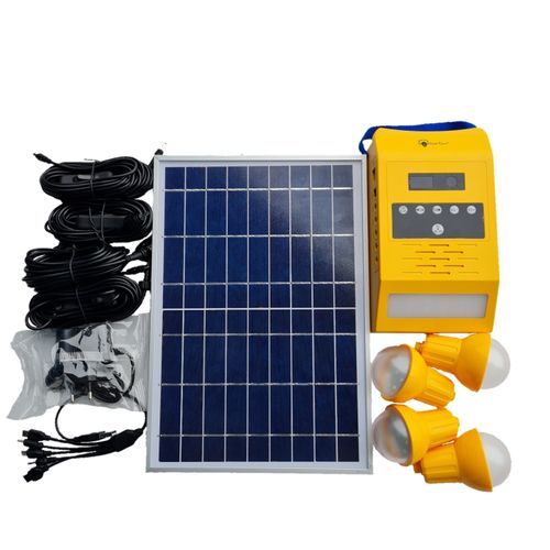 Solar Home Lighting System With FM Radio With 4pcs 2W Super Bright SMDs Bulbs