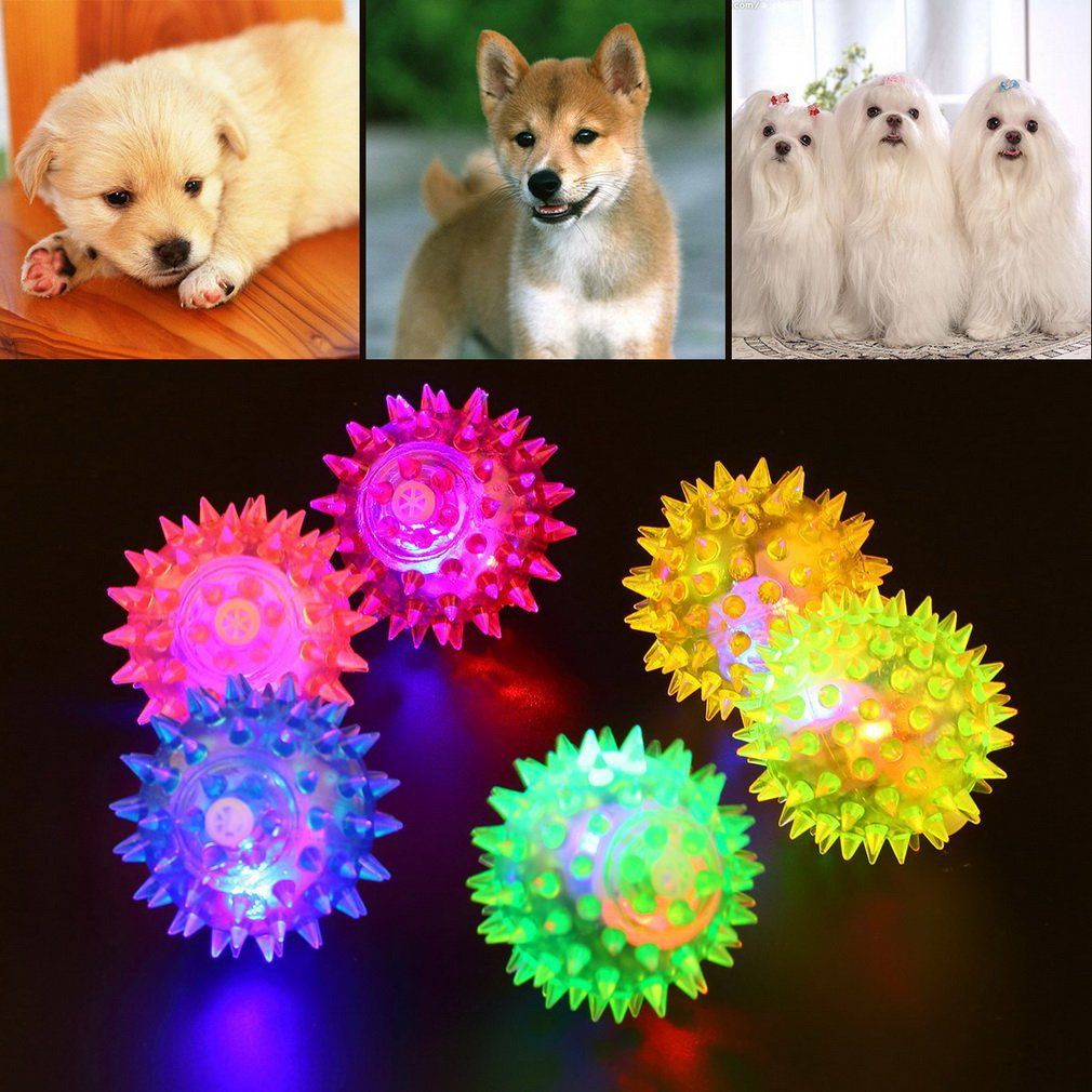 Dog Puppy Cat Pet Hedgehog Ball Rubber Bell Sound Ball Fun Playing Toy