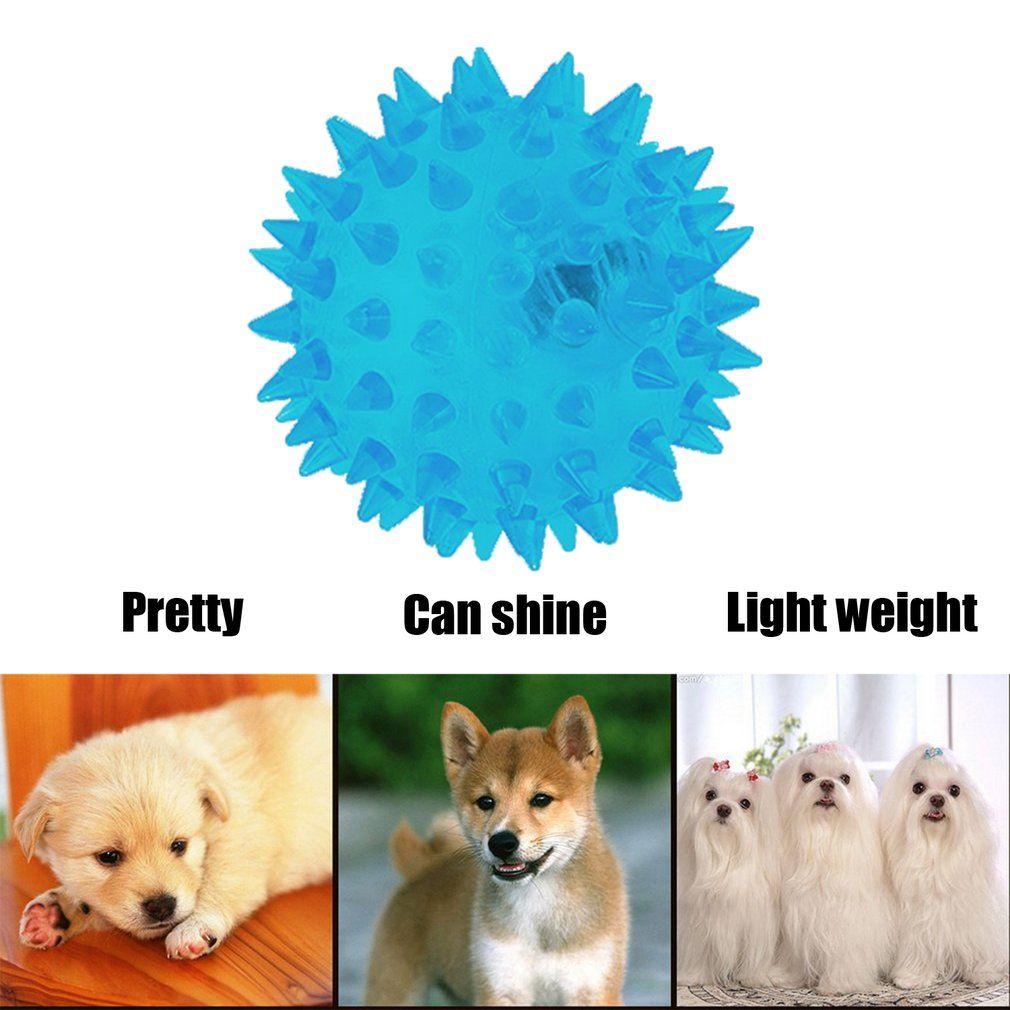 Dog Puppy Cat Pet Hedgehog Ball Rubber Bell Sound Ball Fun Playing Toy
