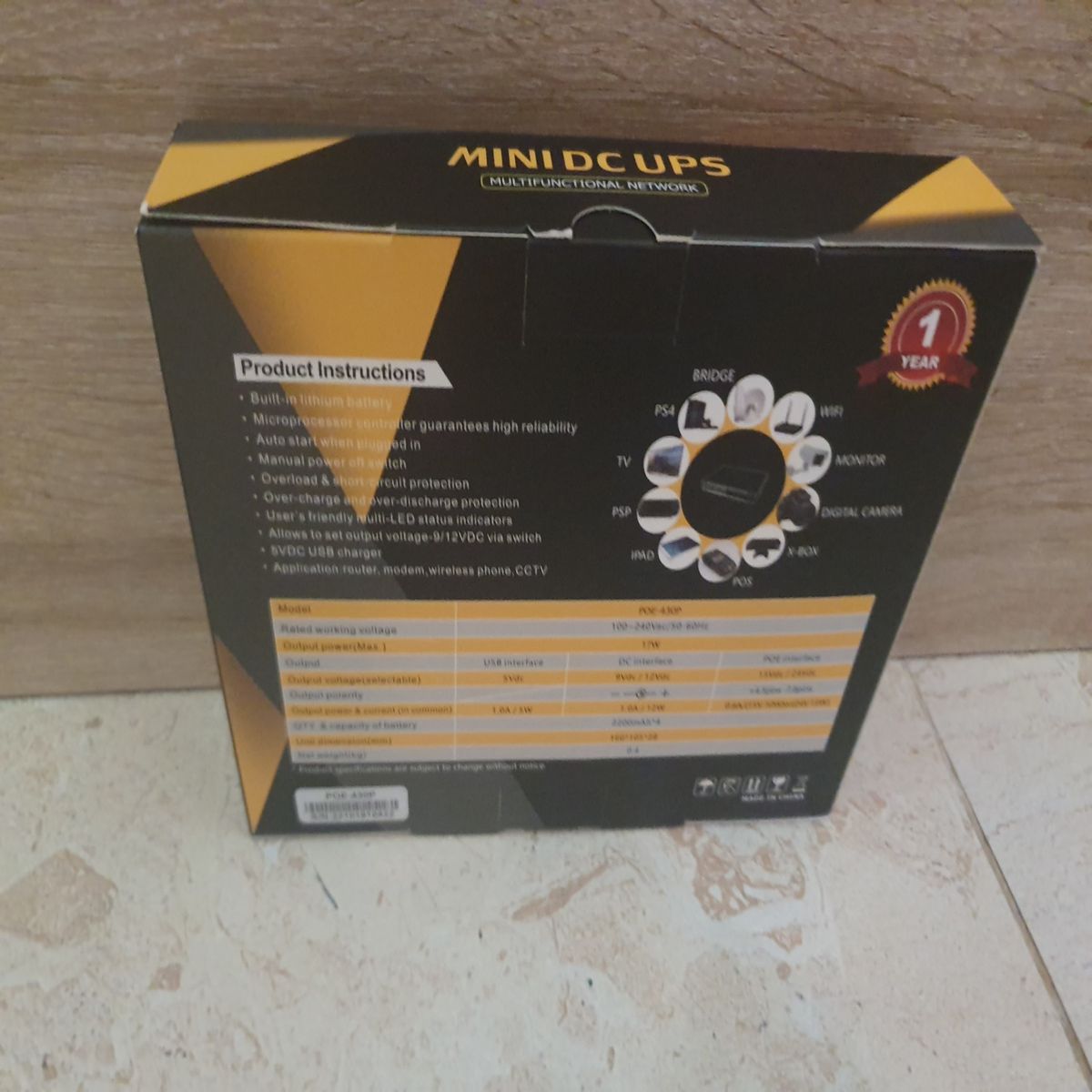 Mini DC UPS 8800mAh POE