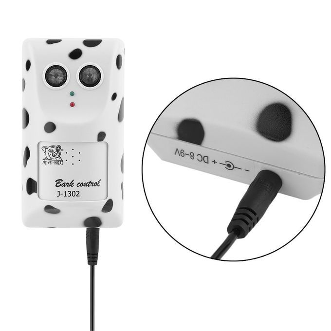 Humanely Ultrasonic Anti No Bark Control Device Stop Dog Barking Silencer Black & White