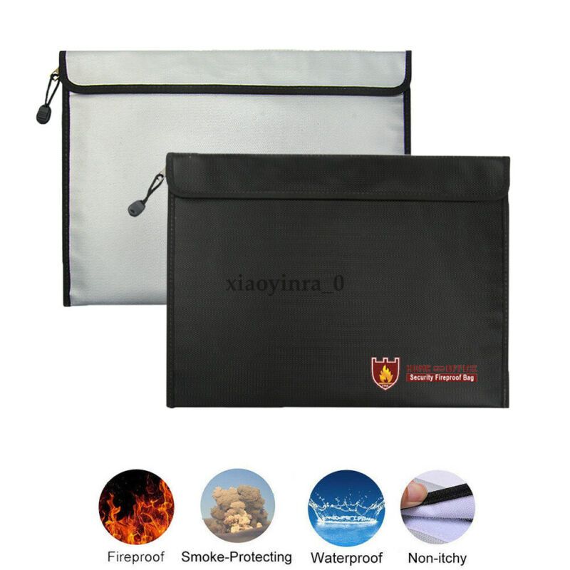 Fireproof Water Resistant Money Bag Envelope Safe Document