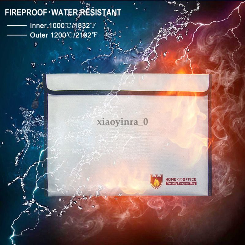 Fireproof Water Resistant Money Bag Envelope Safe Document