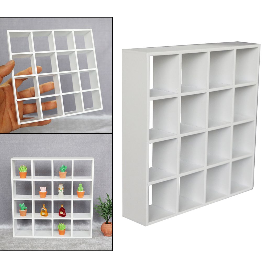 Cabinet 112 16 Bookcase Lattices Shelves Storage Wooden