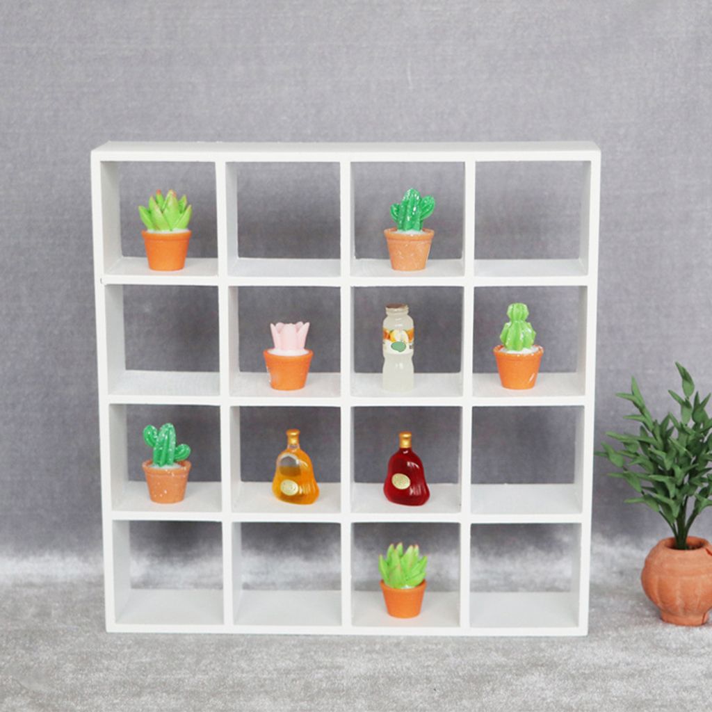 Cabinet 112 16 Bookcase Lattices Shelves Storage Wooden