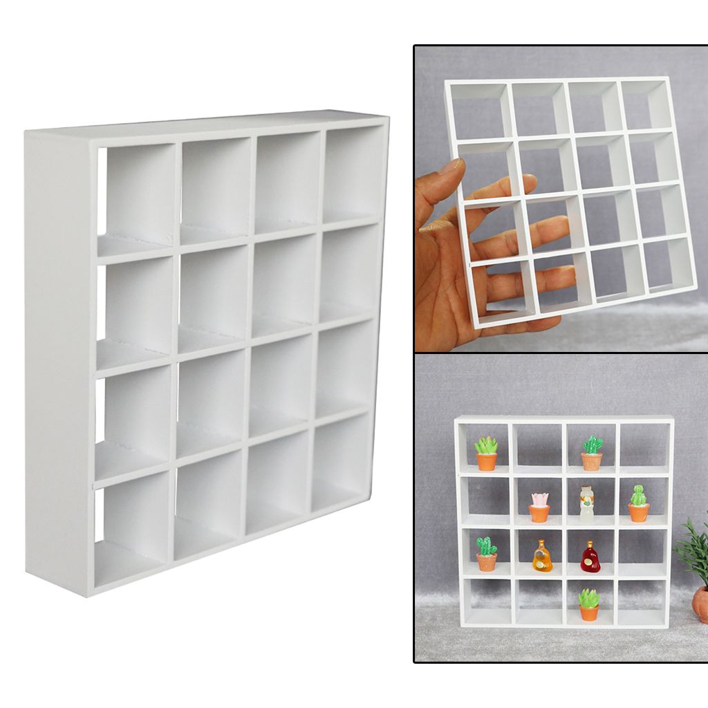 Cabinet 112 16 Bookcase Lattices Shelves Storage Wooden