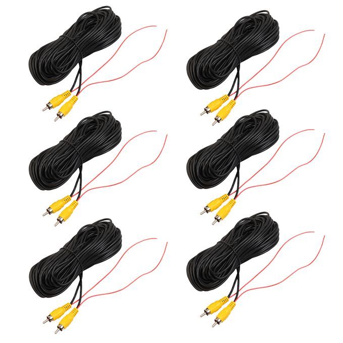 6X RCA  Rear View Parking Backup Camera Video Cable With