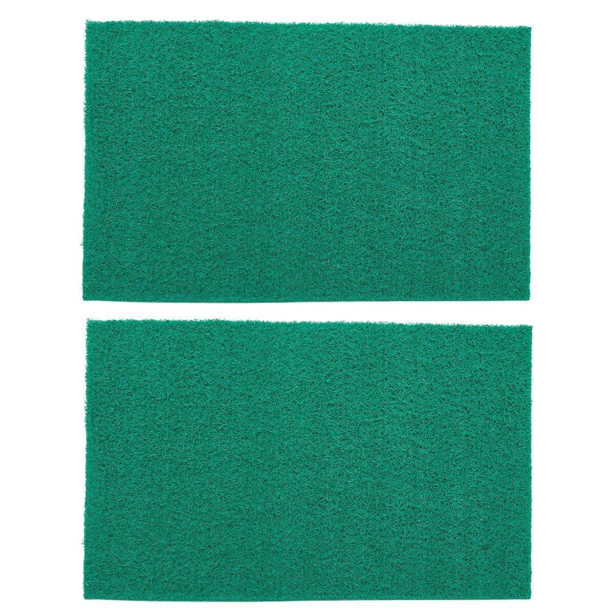 2 Pcs Set Heavy Duty Door Mats Non Slip Rubber Floor Rugs Kitchen Carpet 40x60cm Green