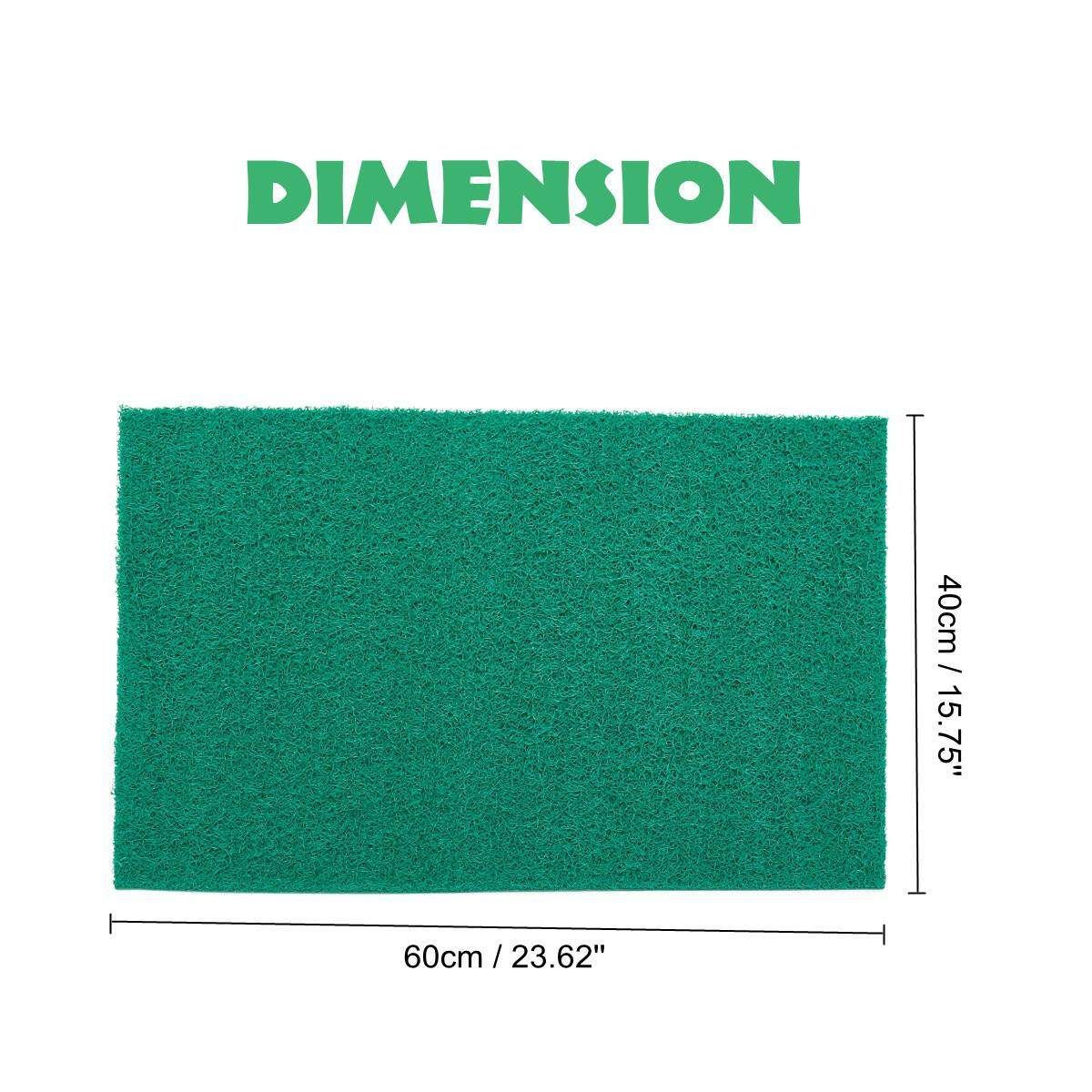 2 Pcs Set Heavy Duty Door Mats Non Slip Rubber Floor Rugs Kitchen Carpet 40x60cm Green