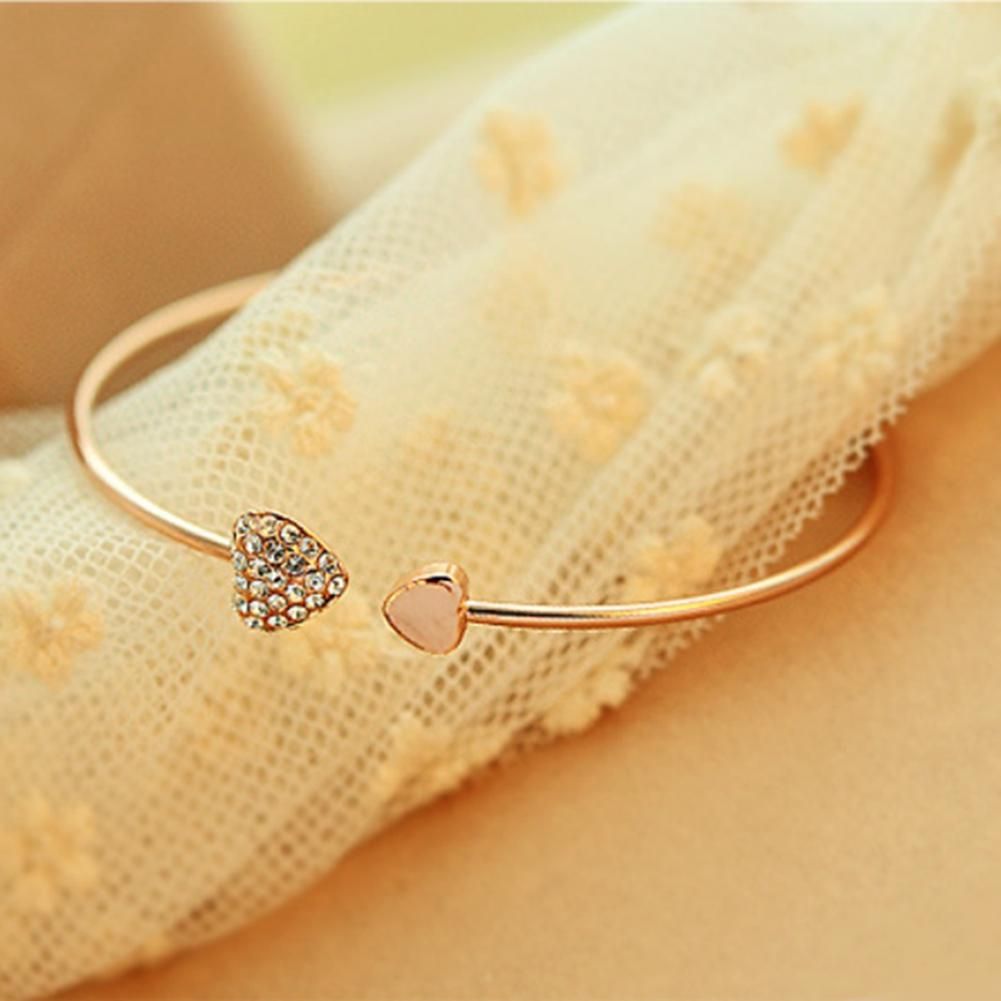 Fashion Heart Crystal Bangle High Quality Rhinestone