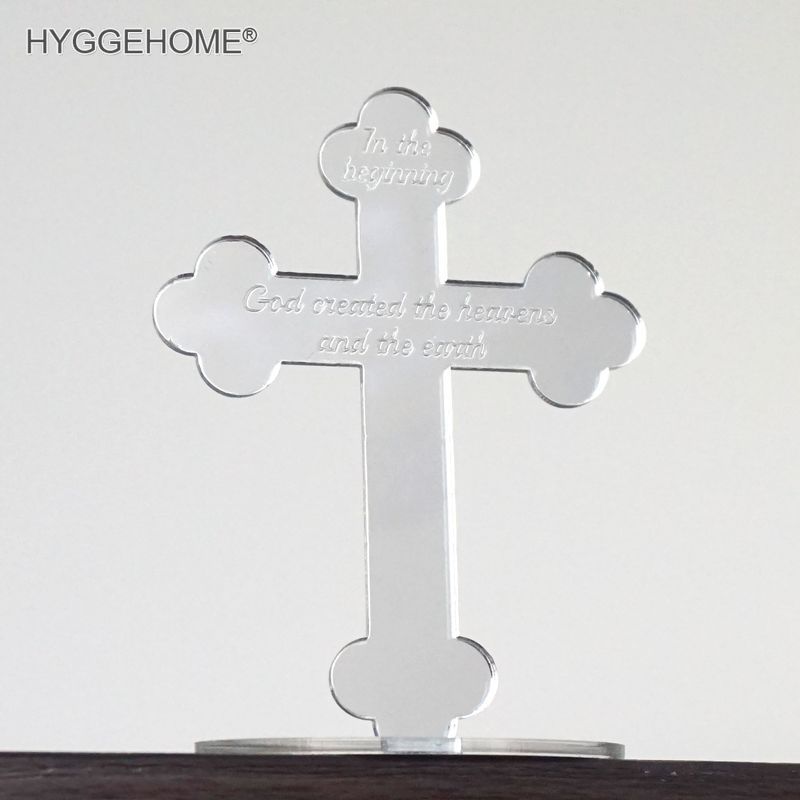 10pcs Mirror Cross For Table 12cm High Personalized God