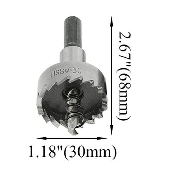 HSS High Speed Stainless Steel Hole Opener Iron Plate Stainless Steel Hole Openner For Thi K   Material-silver-40mm