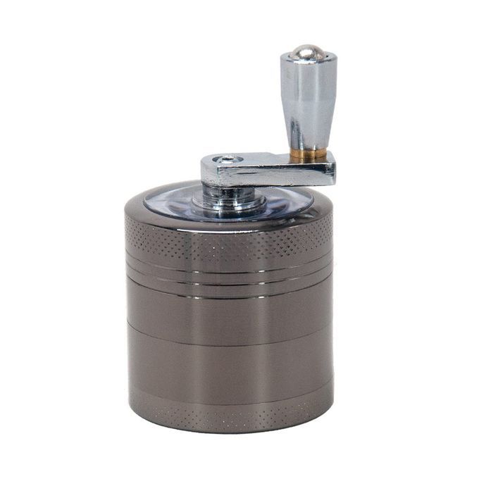 Zin  Alloy Manual Grinding  Hine Transparent Window High Resistan E Grinder-black-Diameter:40mm