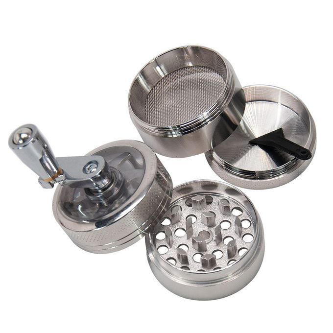 Zin  Alloy Manual Grinding  Hine Transparent Window High Resistan E Grinder-black-Diameter:40mm