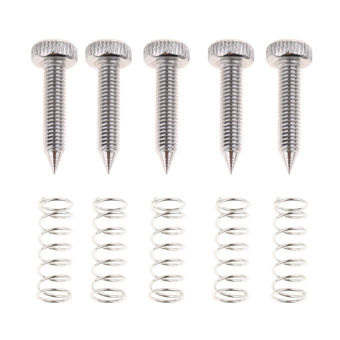 Set/5pcs Metal Drums Pedal Hammer Springs+Screws Silver For Drum