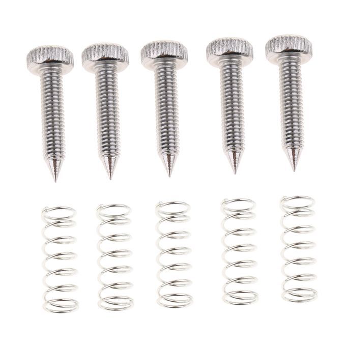 Set/5pcs Metal Drums Pedal Hammer Springs+Screws Silver For Drum